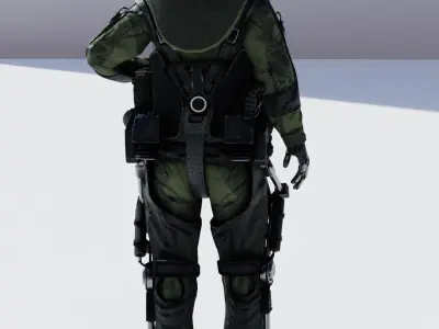 Space mech pilot 3D model