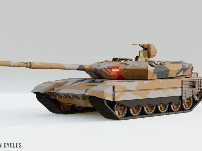 T90MS Tank Concept - Game Ready Low-poly 3D model