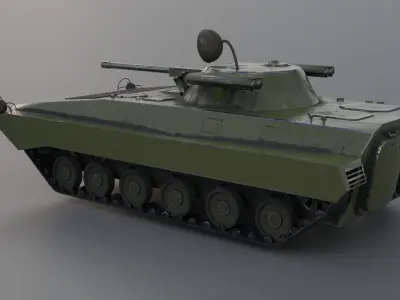 Infantry war machine Low-poly 3D model