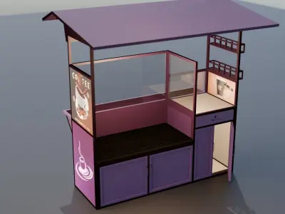 coffy cart 3D model