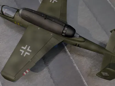 Heinkel He-162A Salamander 3D model