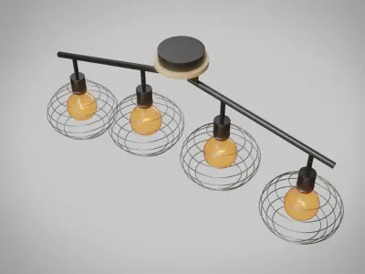 CeilingLight 7 Low-poly 3D model