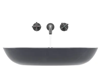 Anna black marble sink 3D model