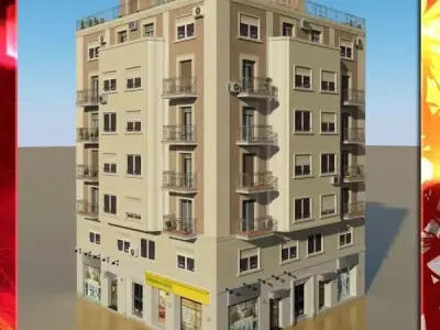 Photorealistic Low Poly Building Low-poly 3D model