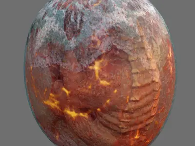 Bird Monster Embryo Low-poly 3D model