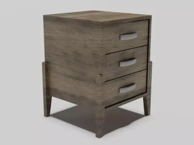 Struct3D - Nightstand 3D 4K Lowpoly PBR Free low-poly 3D model