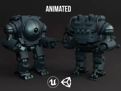 Robot evee Low-poly 3D model