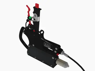 MM Billet 3 Speed complete shifter Low-poly 3D model