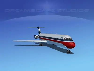 Douglas DC-9-50 Aero Mexico 2 3D model