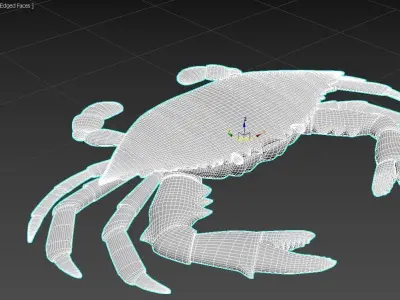 Crab 3DsMax model Free low-poly 3D model