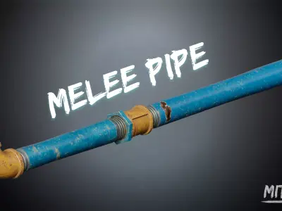 Melee Pipe Low-poly 3D model