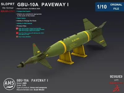 GBU-10A Paveway I - Orginal File  3D model