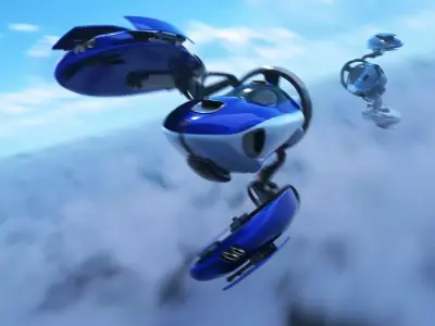 Space racer ship Free 3D model