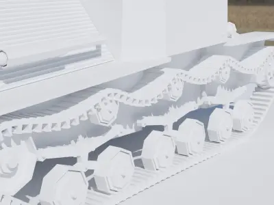 Type 92 armored car Low-poly 3D model