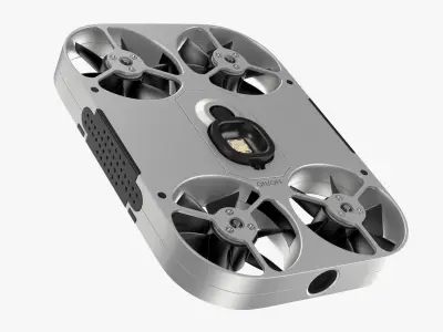 Mini Steel Drone Quadcopter 3D model