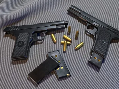 Type 54 pistol pistol realistic PBR process 3D model