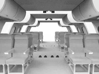 Airplane chair interior 3D PRINTED Ready 3D model