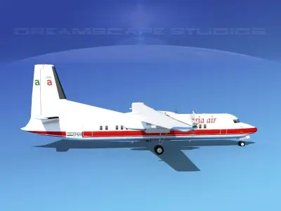 Fokker 50 Aria Air 3D model