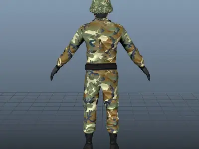 INDIAN ARMY CHARACTER 1 3D model
