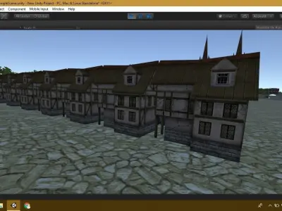 Game Ready environment -2 computer screen showing gate Low-poly 3D model