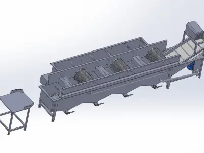 Bean sprouts cleaning machine 3D model