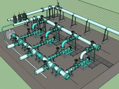 GAZ station 3D model