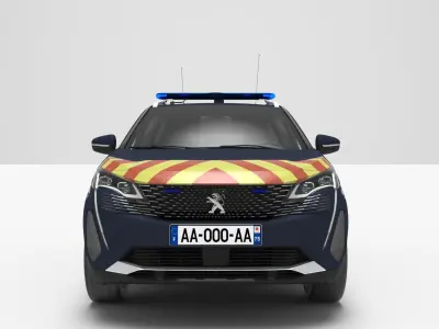 Gendarmerie Peugeot 5008  3D model