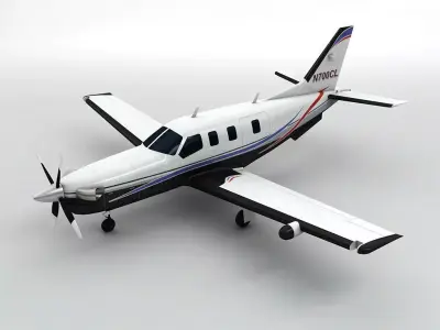 Socata TBM 700 Aircraft Low-poly 3D model