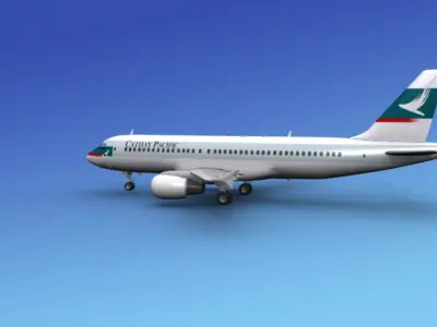 Airbus A320 Cathay Pacific 3D model