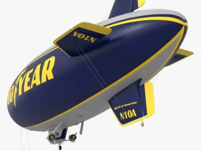 Good Year Blimp zeppelin 3D model