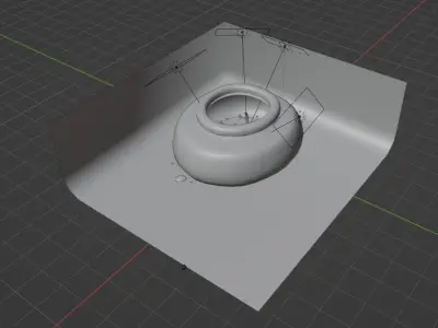 Mushroom Small Village  3D model