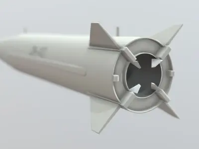 CM-401 Chinese Anti-Ship Ballistic Missile Low-poly 3D model