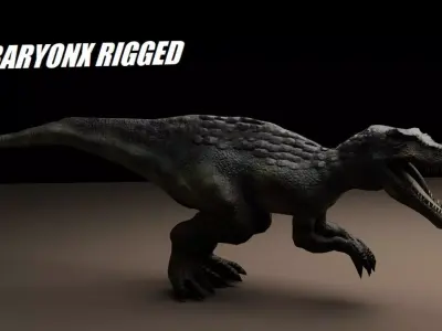 Baryonx Rigged 3D model