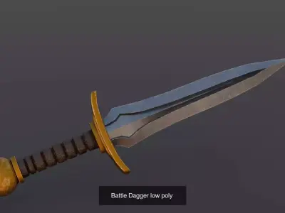 medieval gold weapon pack 2swords 2 daggers PBR 4k game ready 3D Model Collection