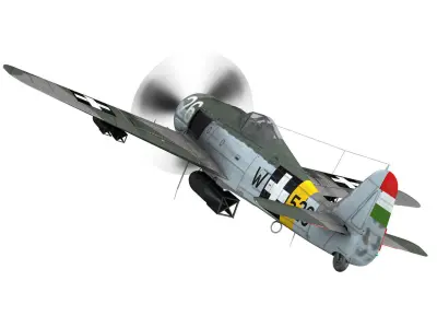 Focke Wulf - FW190 F8 - W526 - Hungary 3D model