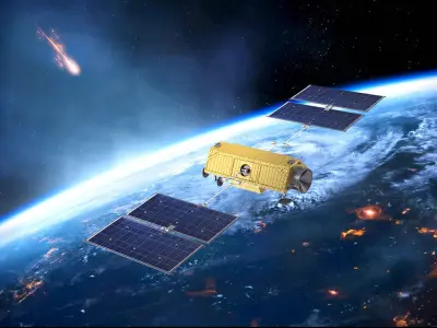 Communications Satellite Rigged 3D model