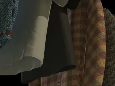 Set of clothes 3D model purchase