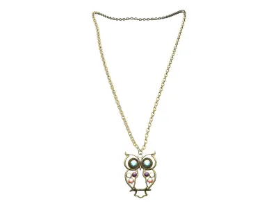 Owl Pendant Necklace Low-poly 3D model