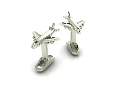 Jewelry Z 1 airplane cufflink gold 3D print model