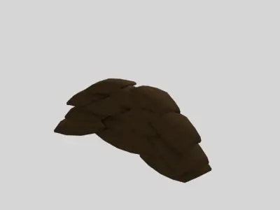 Trench sendbags Free low-poly 3D model