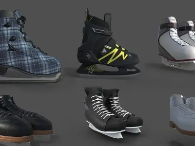 Ice Skater Actions SA 3D model