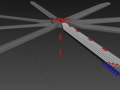 Ionwind Thruster assisted helicopter Rotor - Concept 3D model