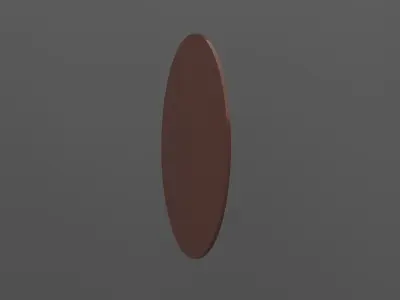 Mirror round on wall Free 3D model