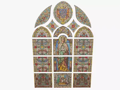 Stained Glass Low-poly 3D model