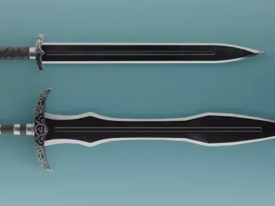 Stylized swords Free low-poly 3D model