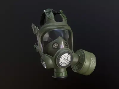 Gas Mask  Low-poly 3D model