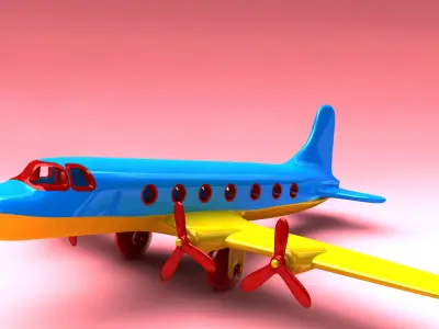 Toy airplane 3D model