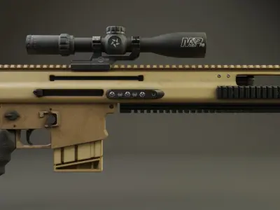 SCAR 20S PBR Low-poly 3D model