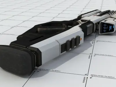 Rail-Gun Rifle 3D model