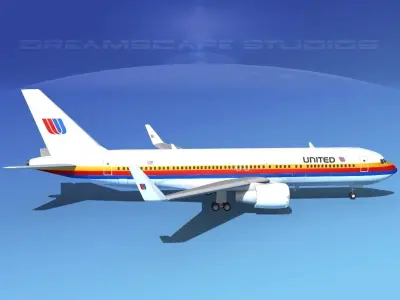 Boeing 767-300 United Airlines 1 3D model